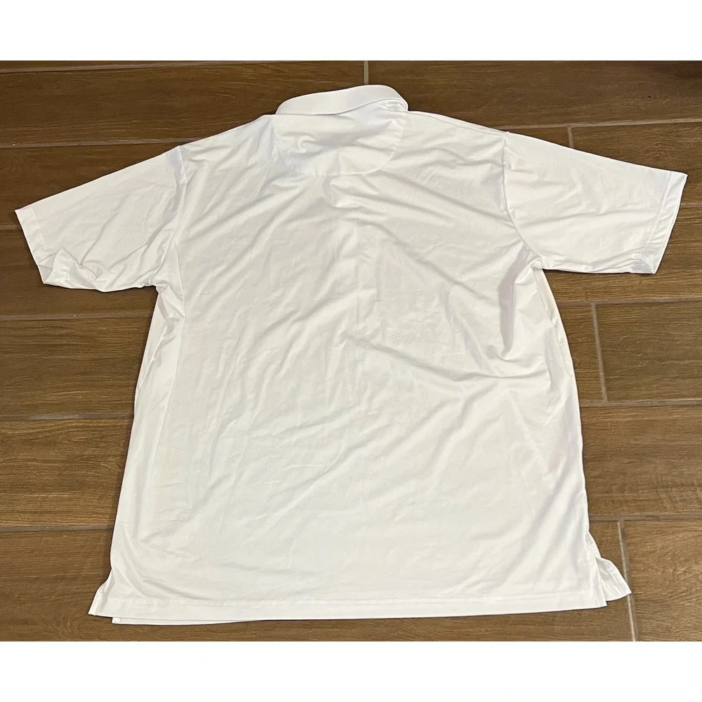 Collars & Co Mens Featherweight Relaxed Dress Collar Polo Shirt White XL Stretch - Picture 5 of 6